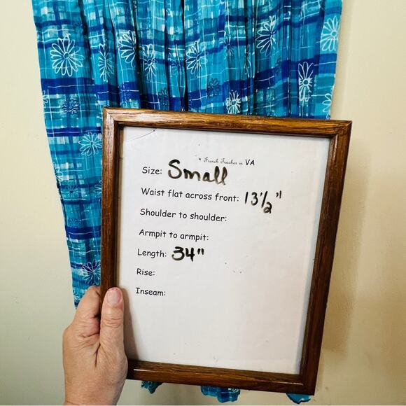 Stonebridge Petites 90s Broomstick Maxi Skirt Sz Small Petite Prairie Blue - Picture 5 of 5